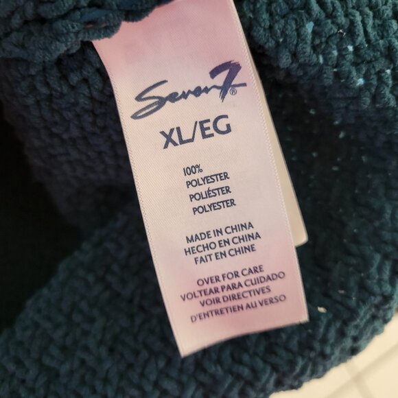 Seven 7 Womens Sweater Extra Large Turtleneck Green Cable Knit Casual SWE17E - Picture 8 of 9